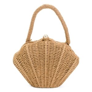 Chic Woven Shell Shoulder Handbag